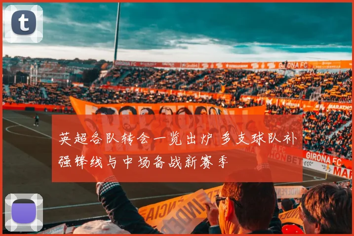 英超各队转会一览出炉 多支球队补强锋线与中场备战新赛季